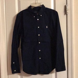 Navy Blue Boys Polo -Button down shirt